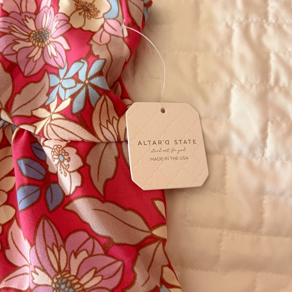 Altar’d State Jaime Sleeveless Pink Floral Mini Dress Size XS - Picture 3 of 7